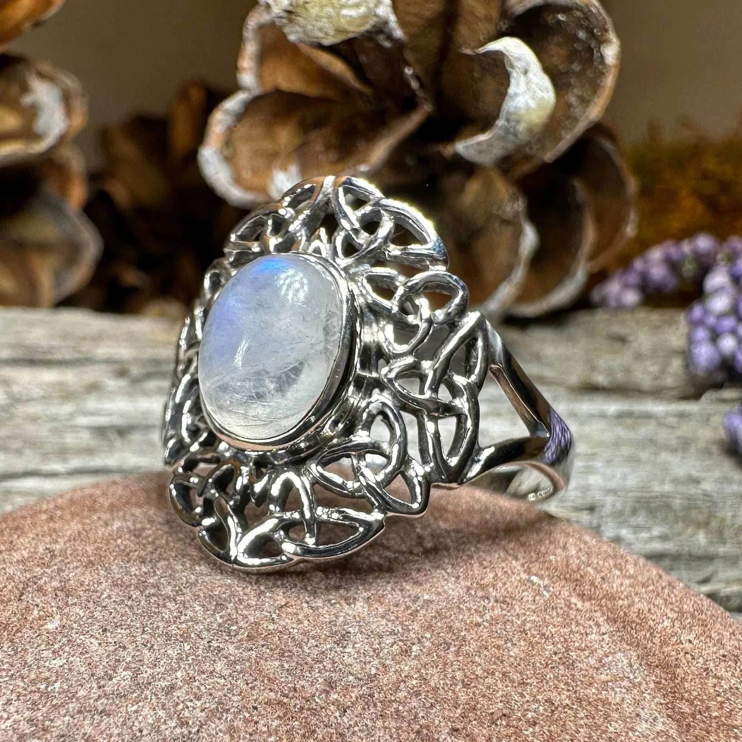 Celtic Starglow Moonstone Ring - 5