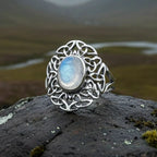 Celtic Starglow Moonstone Ring