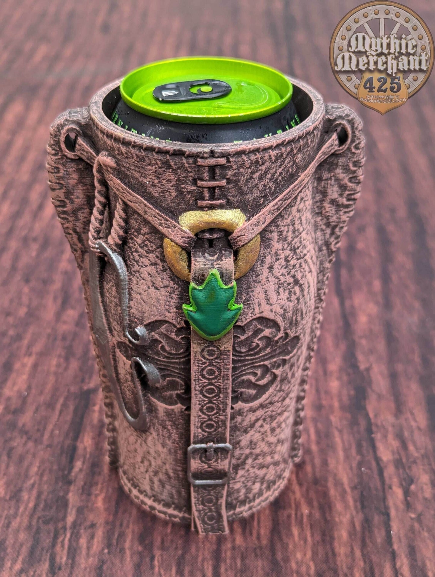 Ranger 3D Printed Can Holder- Mythic Mugs Collection by Ars Moriendi 3D- Embrace the Wilderness! - Black / Threaded with Lid