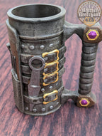 Rogue-Thief Mythic Mug Dice Vault & Can Holder- Mythic Mugs- Ars Moriendi 3D- Unleash Devious Delights! - Black / Threaded with Lid