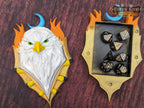Eagle Paladin 3D Printed Deck Holder and Card Storage | RPG Dice Vault | D20 Box | Player Gift - Discover the perfect fusion of style and functionality! - Black