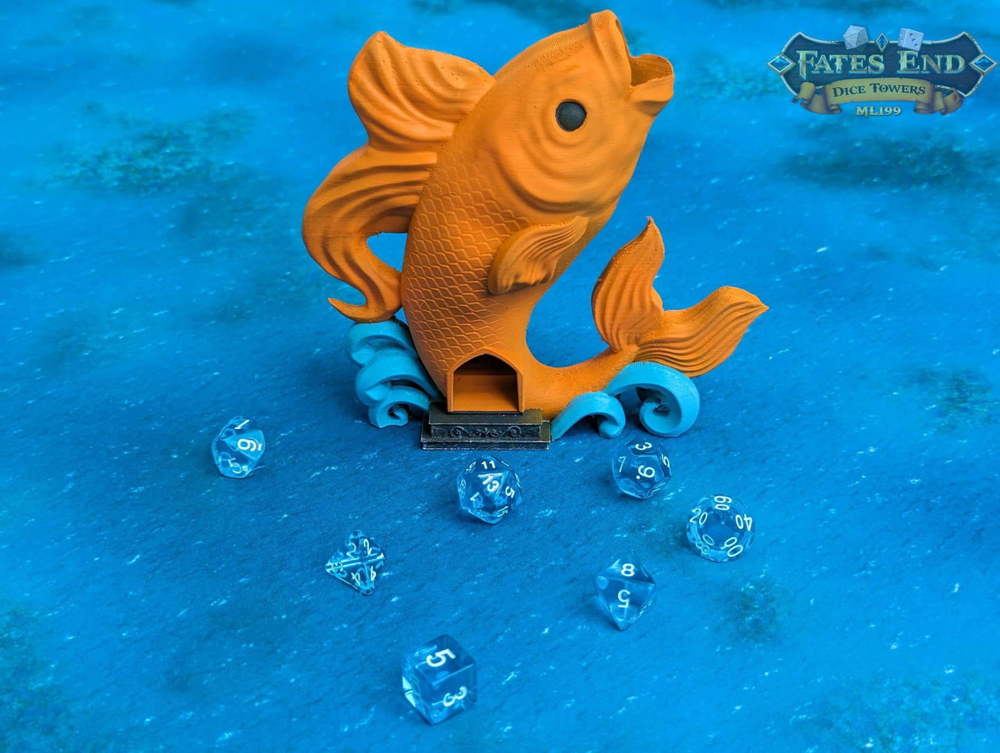 Koi Fish Dice Tower-Fate's End - Black