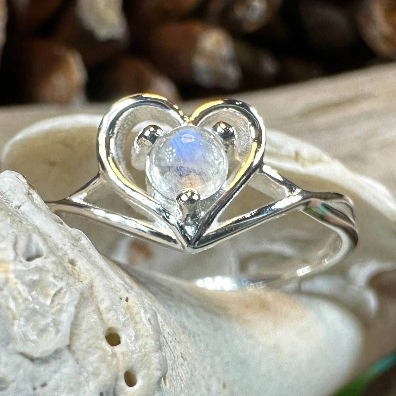 Isidore Moonstone Heart Ring - 5