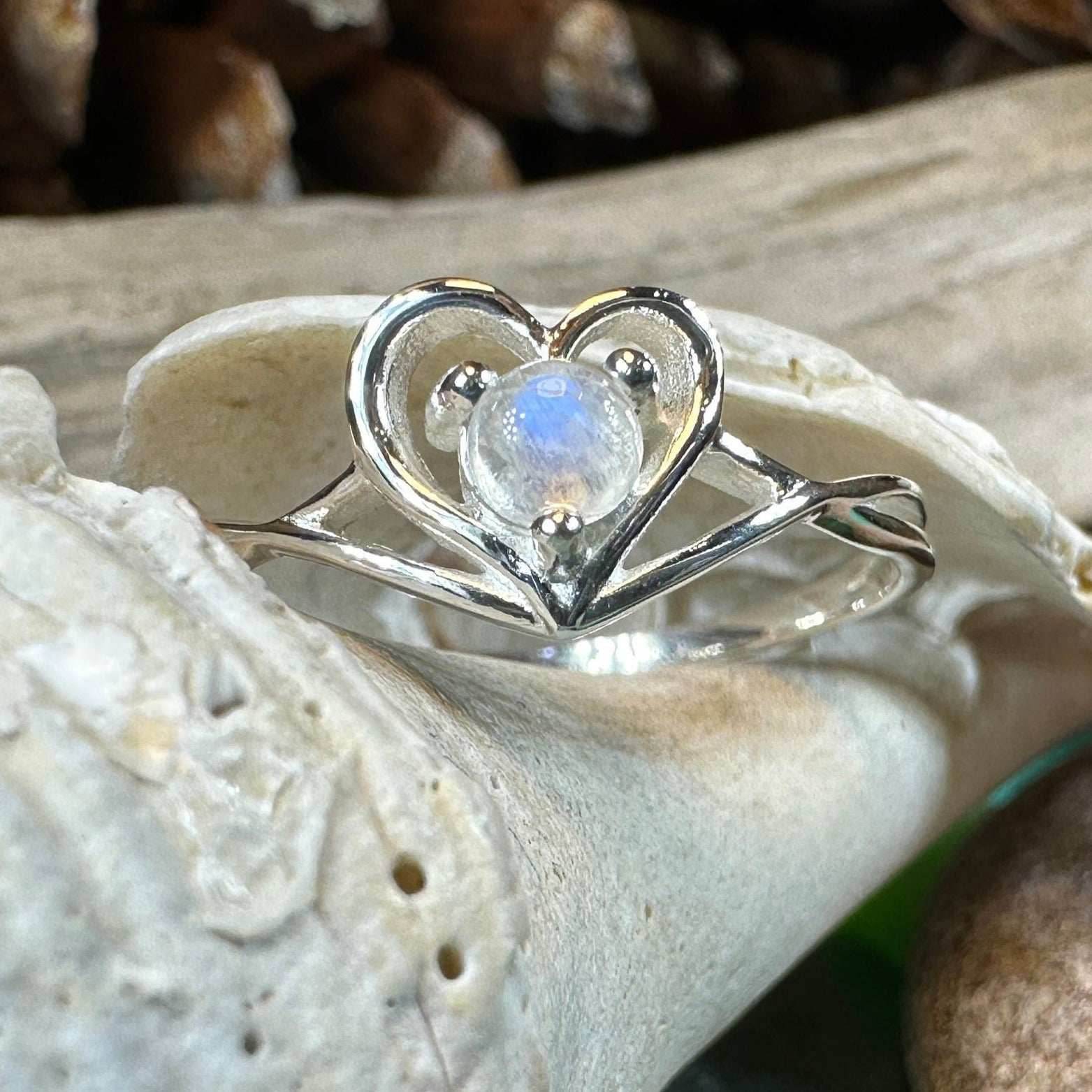 Isidore Moonstone Heart Ring - 5