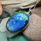 Blue Celtic Night Labradorite Necklace - 18 / Extra Large