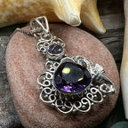 Seasong Seahorse Necklace - 18 / Purple Amethyst