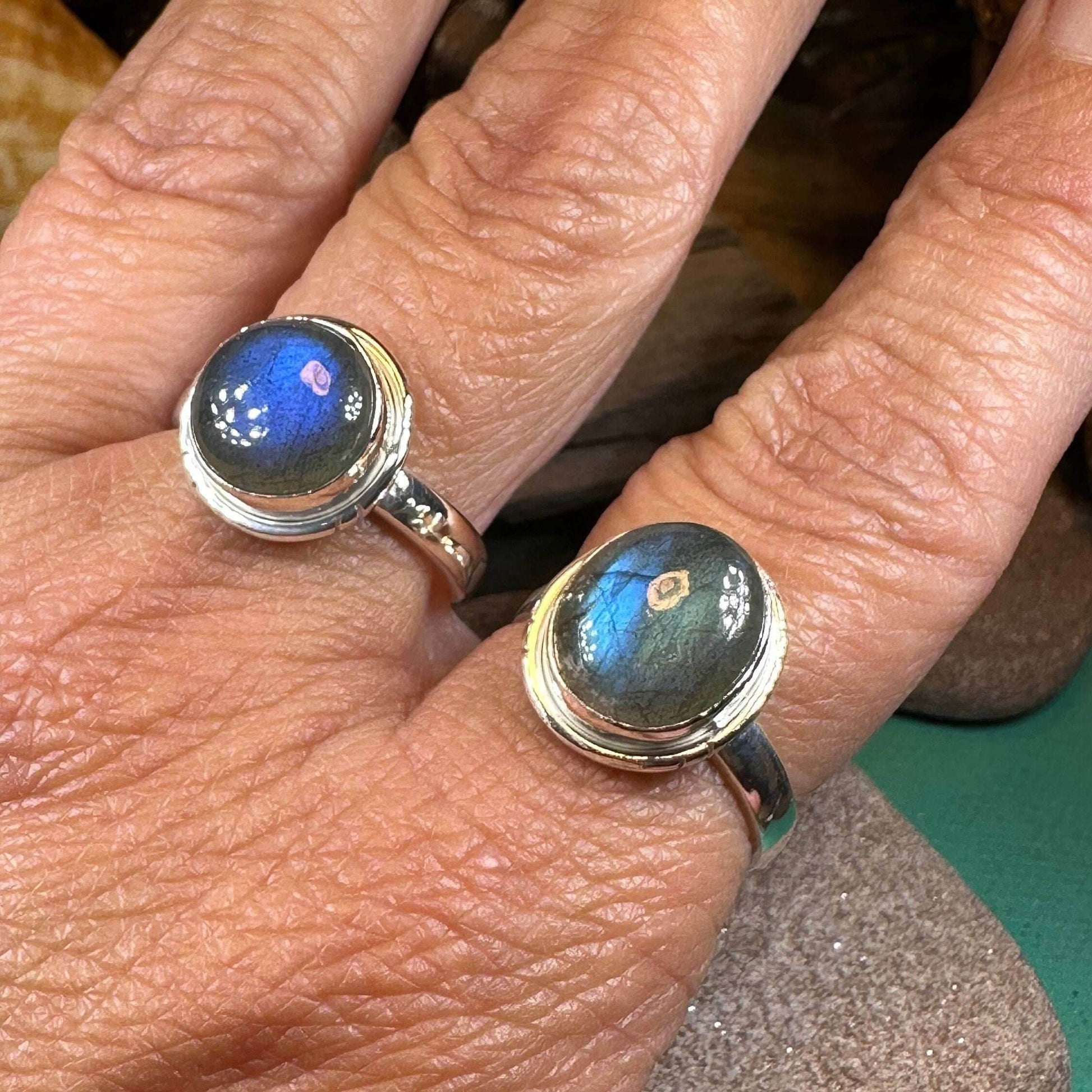 Celtic Twilight Labradorite Ring - 7 / Oval