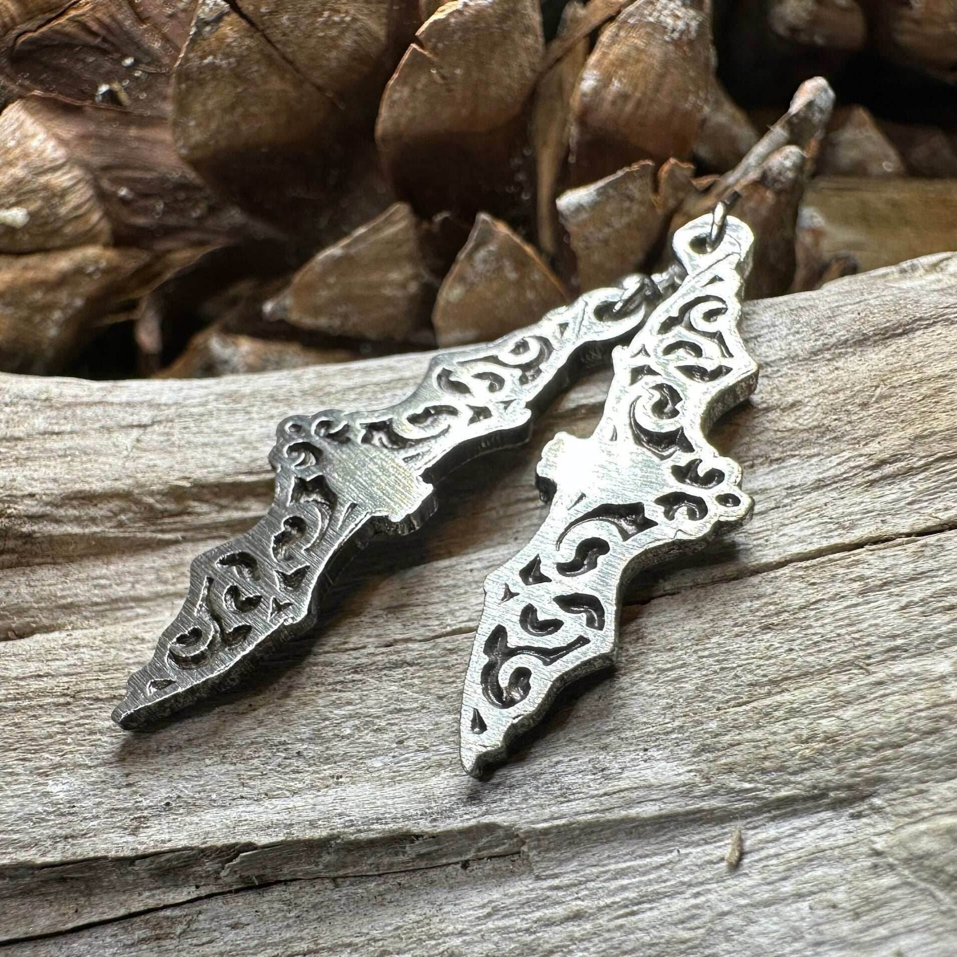 Gothic Bat Earrings - 