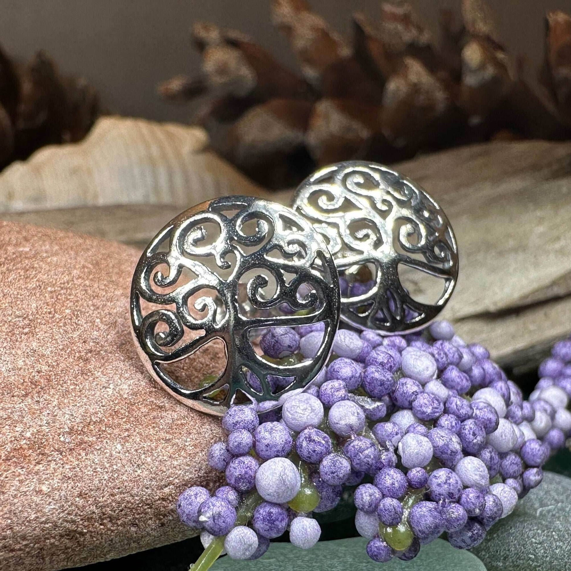 Muirenn Tree of Life Stud Earrings - 
