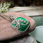 Shannyn Shamrock Enamel Necklace - 18