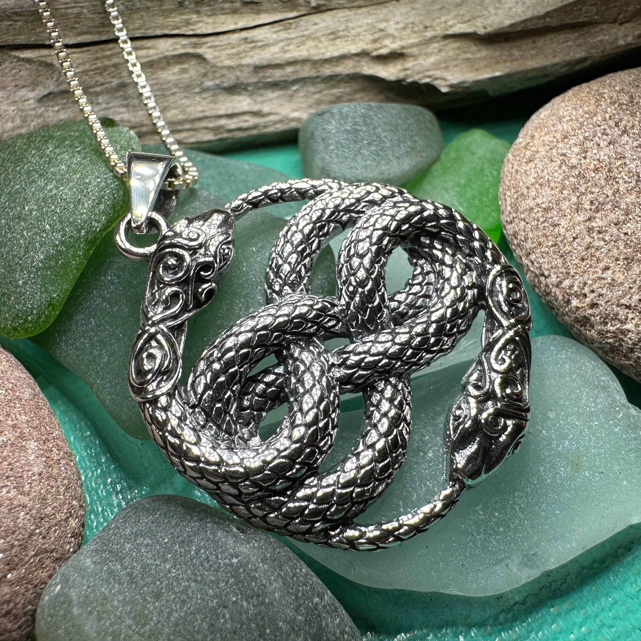 Sivart Celtic Snake Necklace - 18