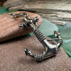 Deep Blue Sea Anchor Necklace - 18