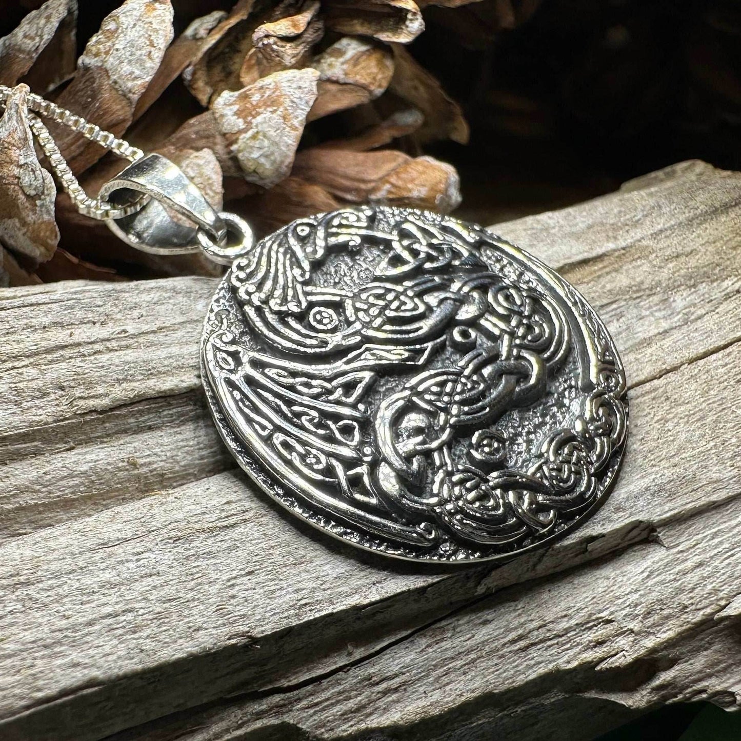 Skoll Celtic Dragon Necklace - 18