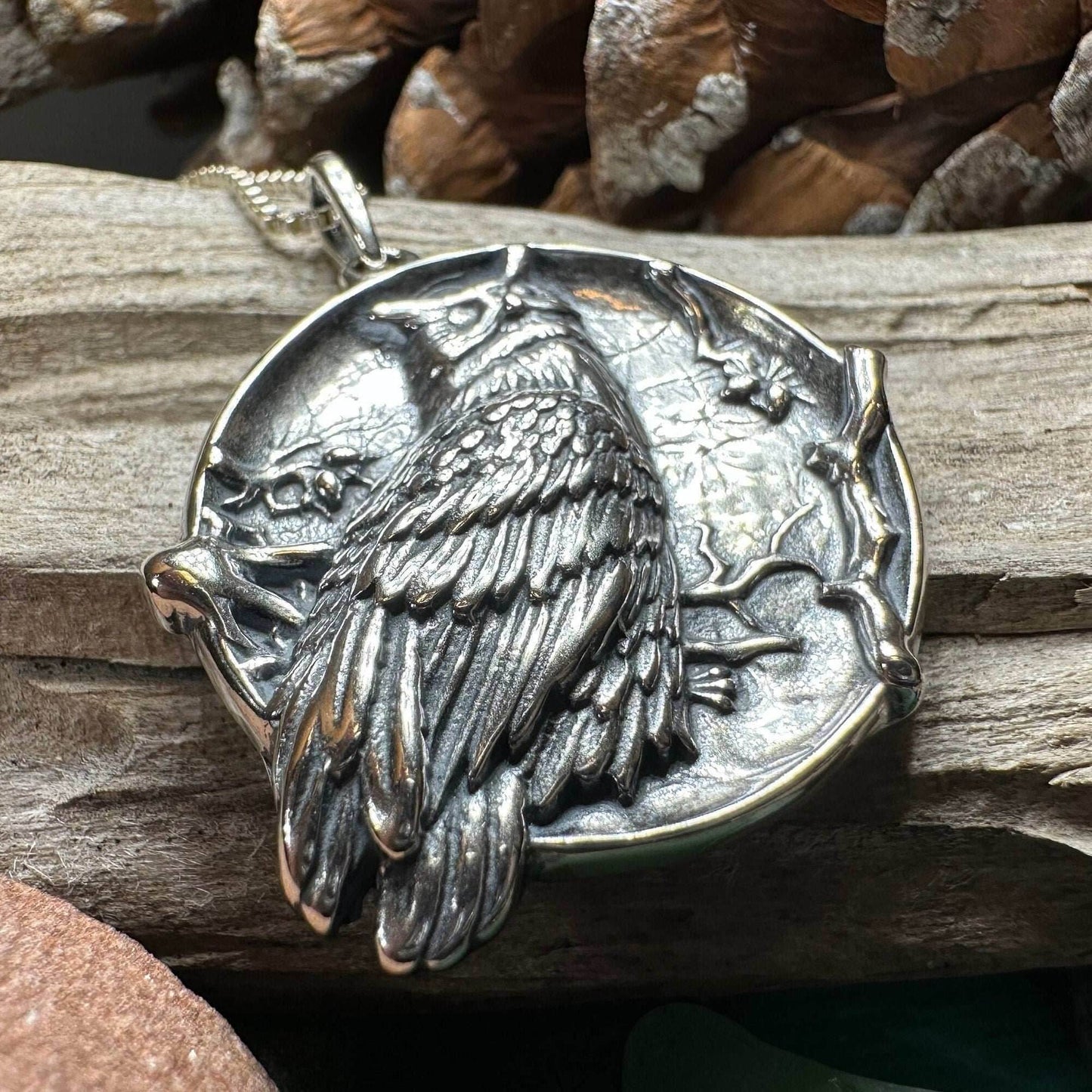 Night Watcher Owl Moon Necklace - 18