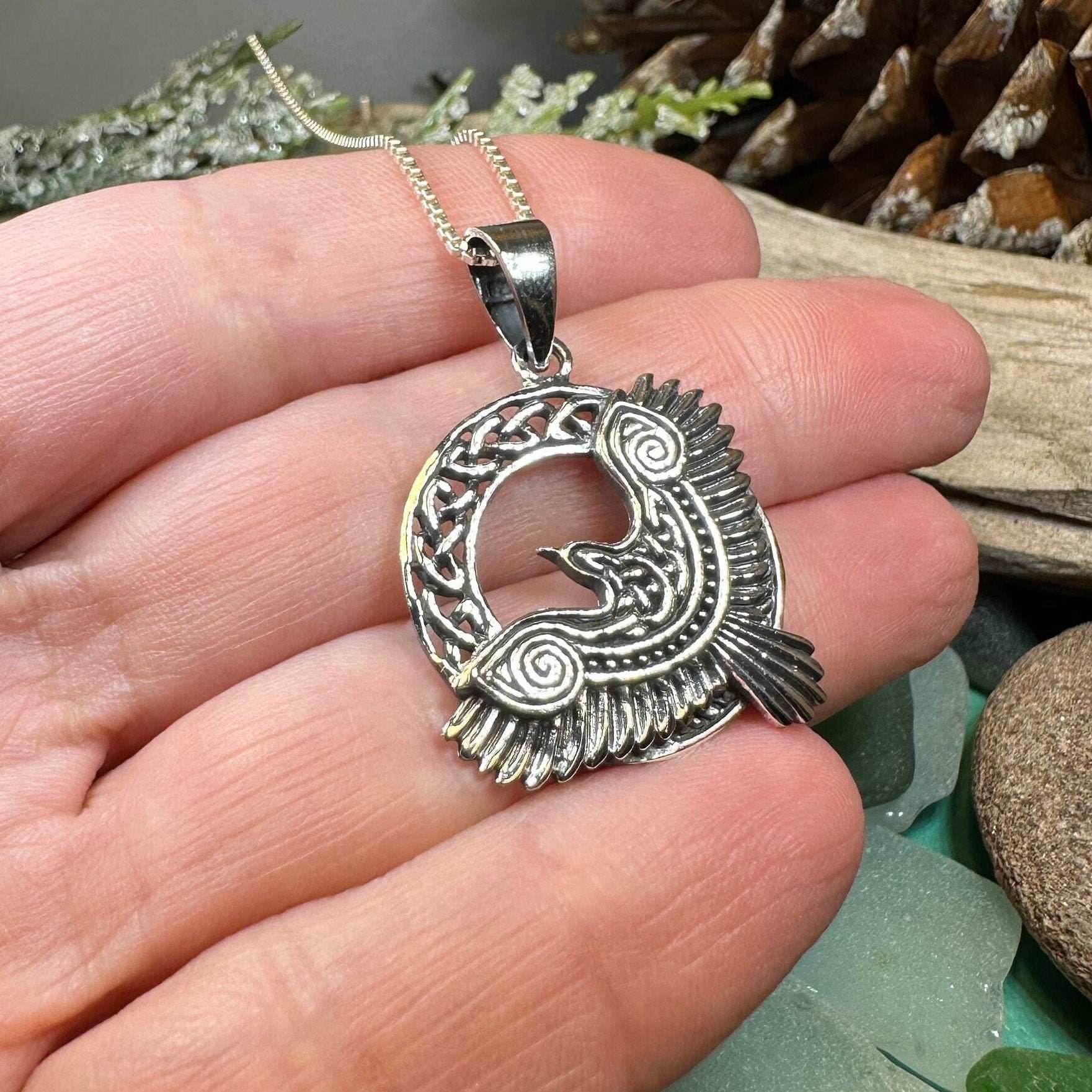 Rivervale Celtic Raven Necklace - 18