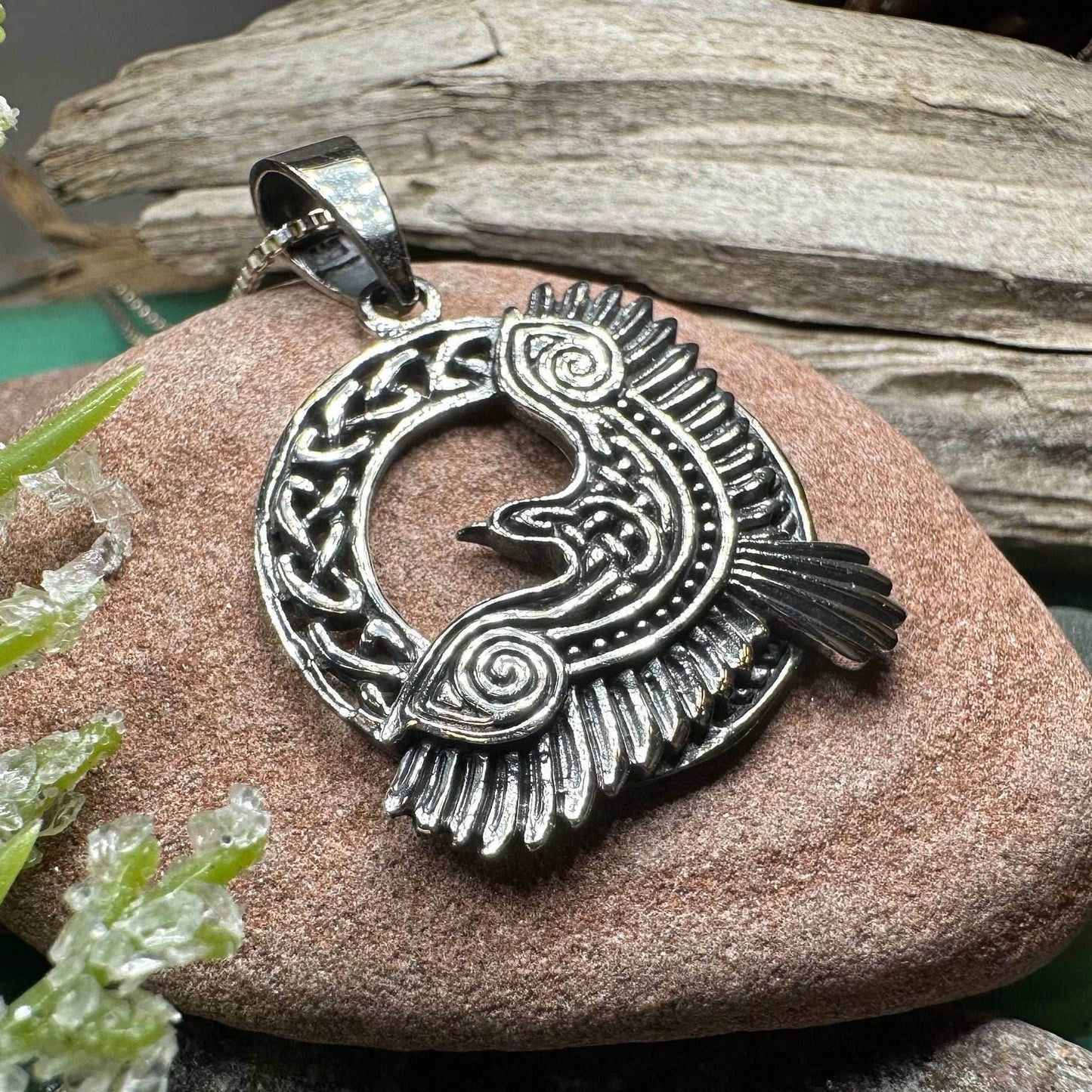 Rivervale Celtic Raven Necklace - 18