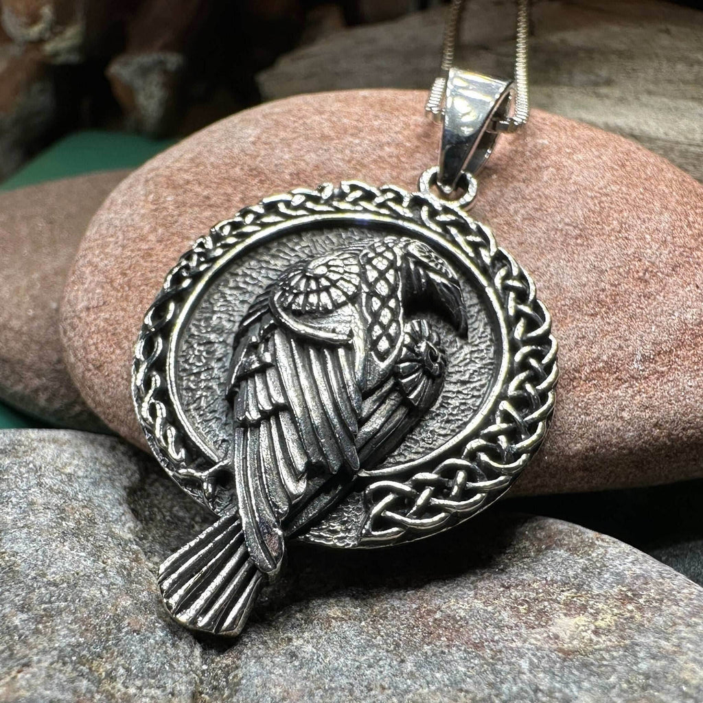 Endre Celtic Raven Necklace - 18
