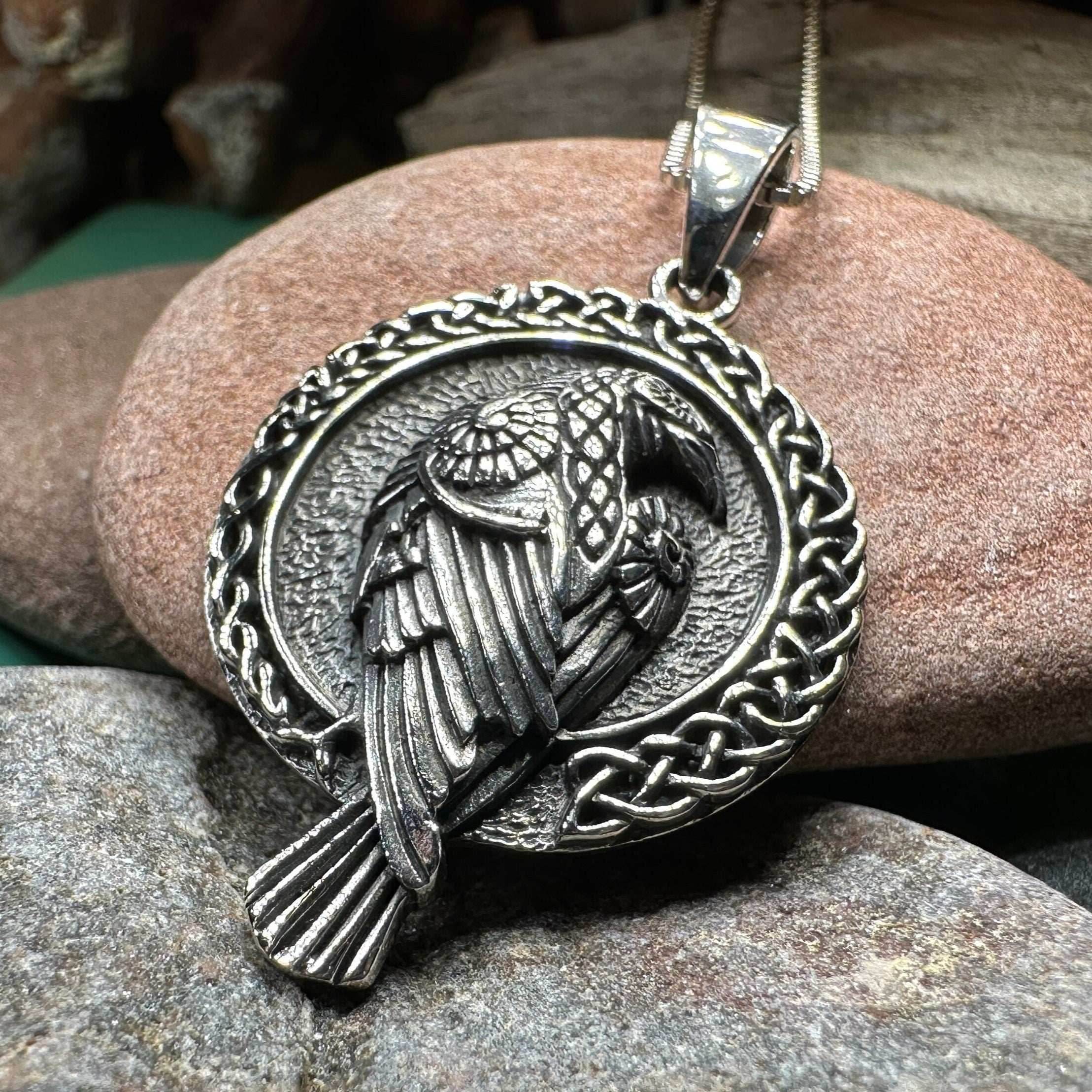Endre Celtic Raven Necklace - 18