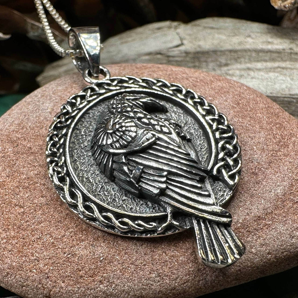 Endre Celtic Raven Necklace - 18