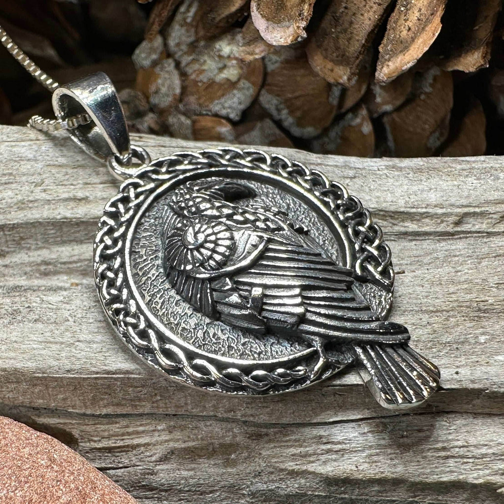 Endre Celtic Raven Necklace - 18