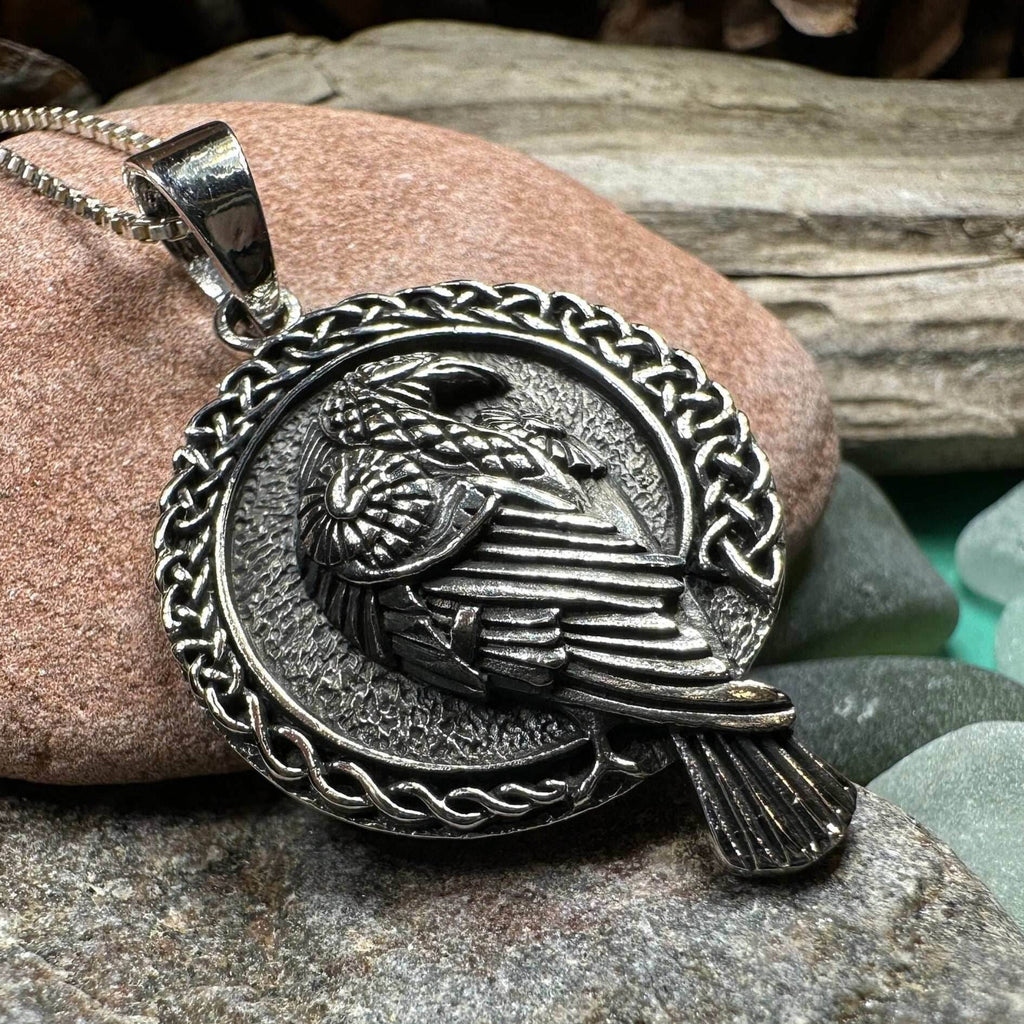 Endre Celtic Raven Necklace - 18
