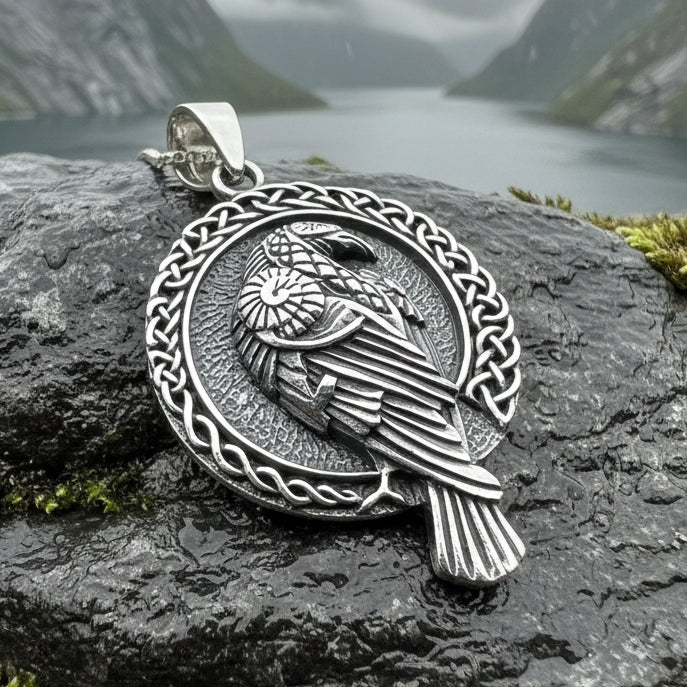 Endre Celtic Raven Necklace