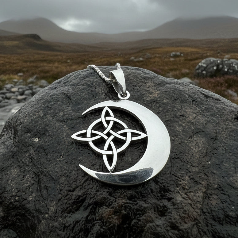 Erenay Celtic Moon Necklace