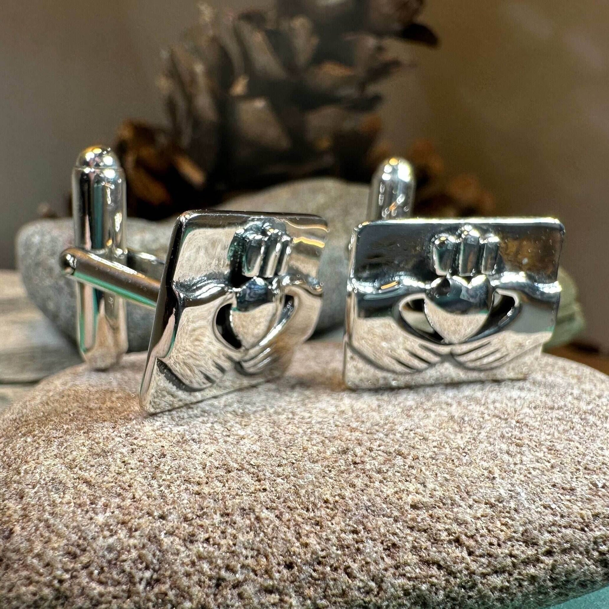 Traditional Claddagh Cuff Links - 