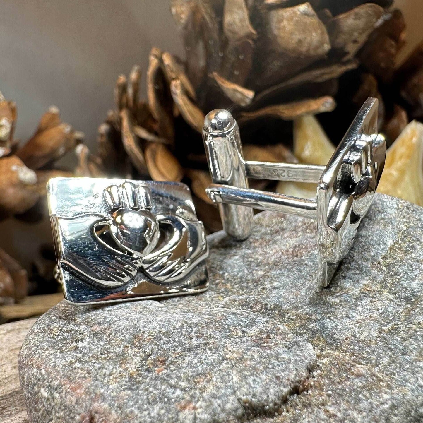 Traditional Claddagh Cuff Links - 