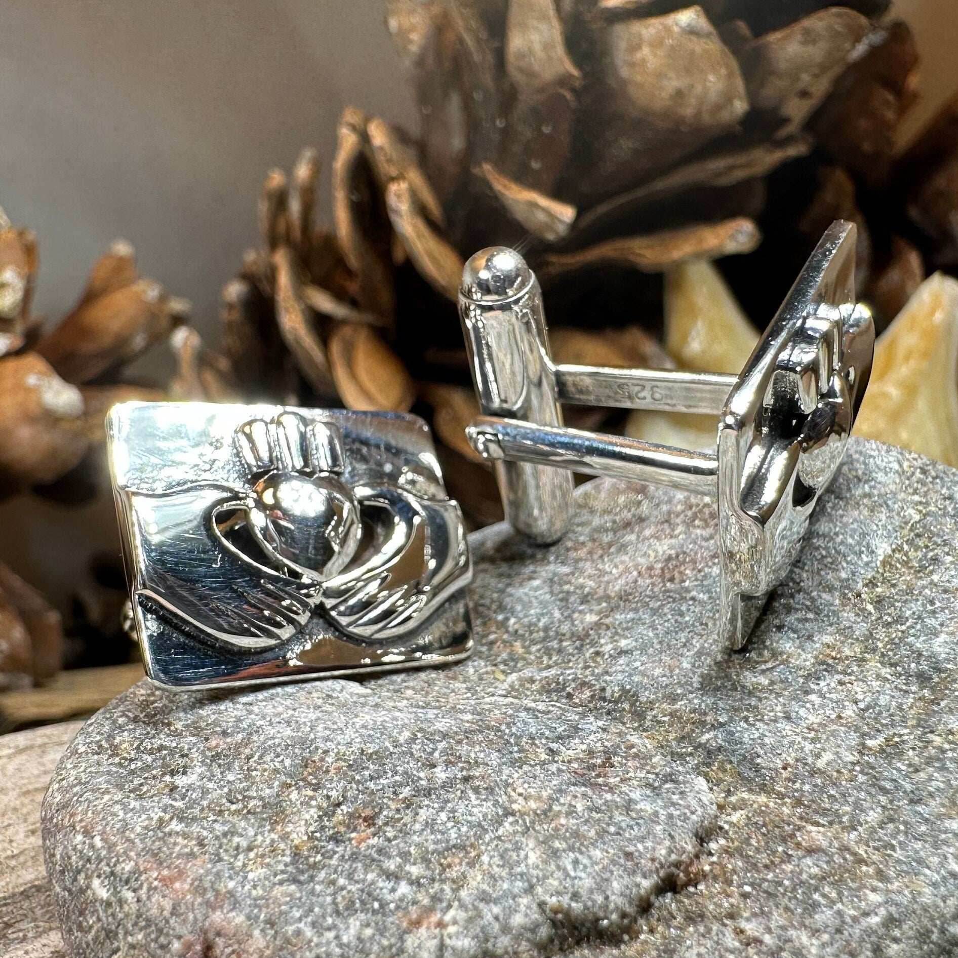 Traditional Claddagh Cuff Links - 