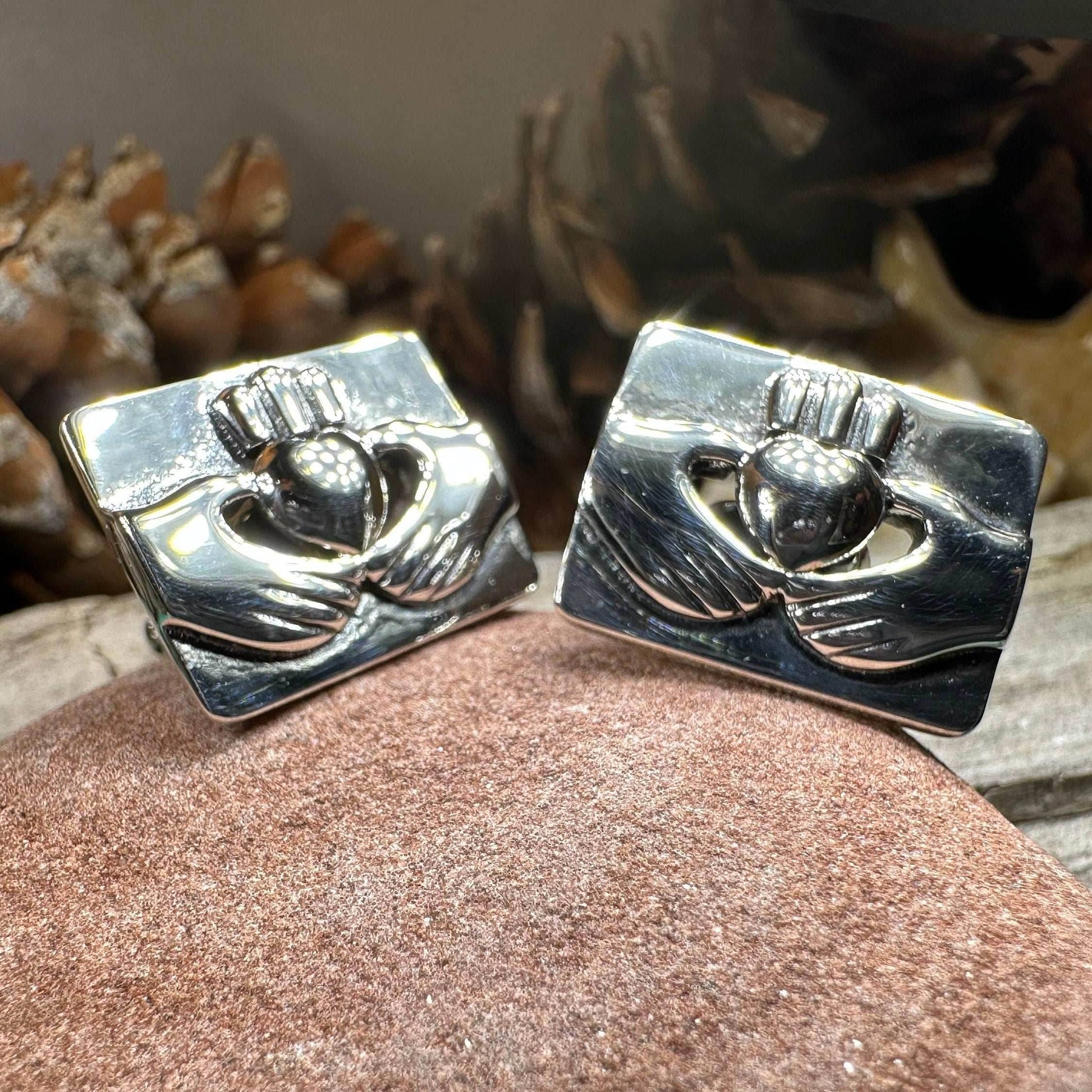 Traditional Claddagh Cuff Links - 