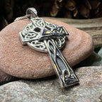 Recovery Celtic Cross Necklace - 18 / Amethyst