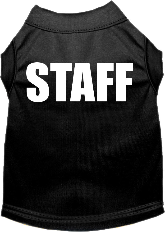 Pet Dog & Cat Shirt Screen Printed, "Staff Costume"