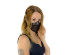 Fully Customizable and Personalizable Four Point Handcrafted Genuine Leather Mouth Riding Mask - Tan