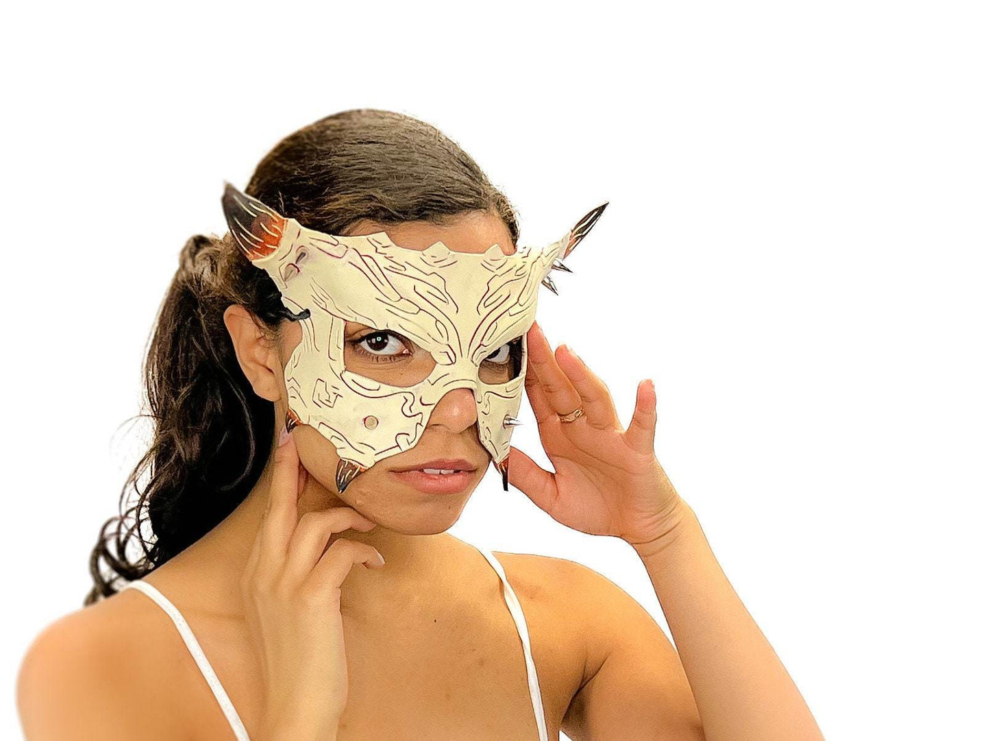 Handmade Genuine Leather Mask - 