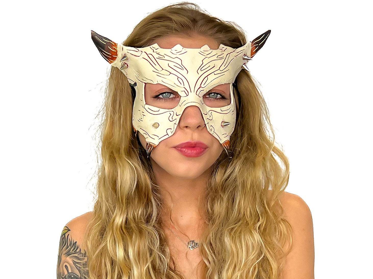 Handmade Genuine Leather Mask - 