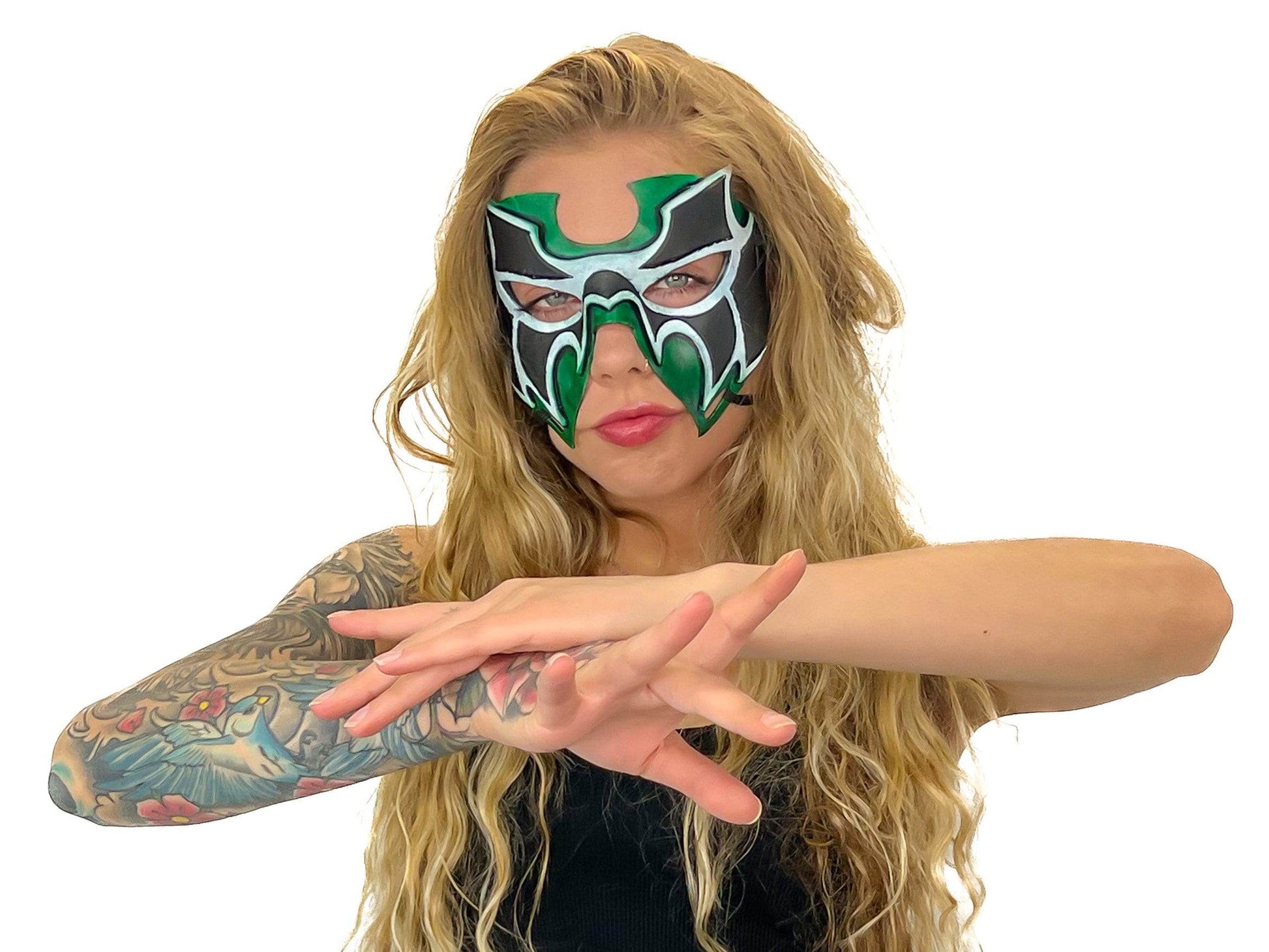 Super Hero Wrestling Mask Handmade Genuine Leather Mask - 