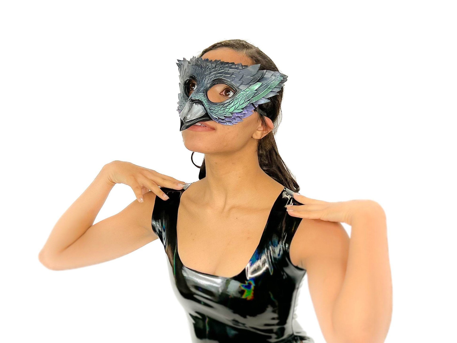 Pigeon Handmade Genuine Leather Mask - 