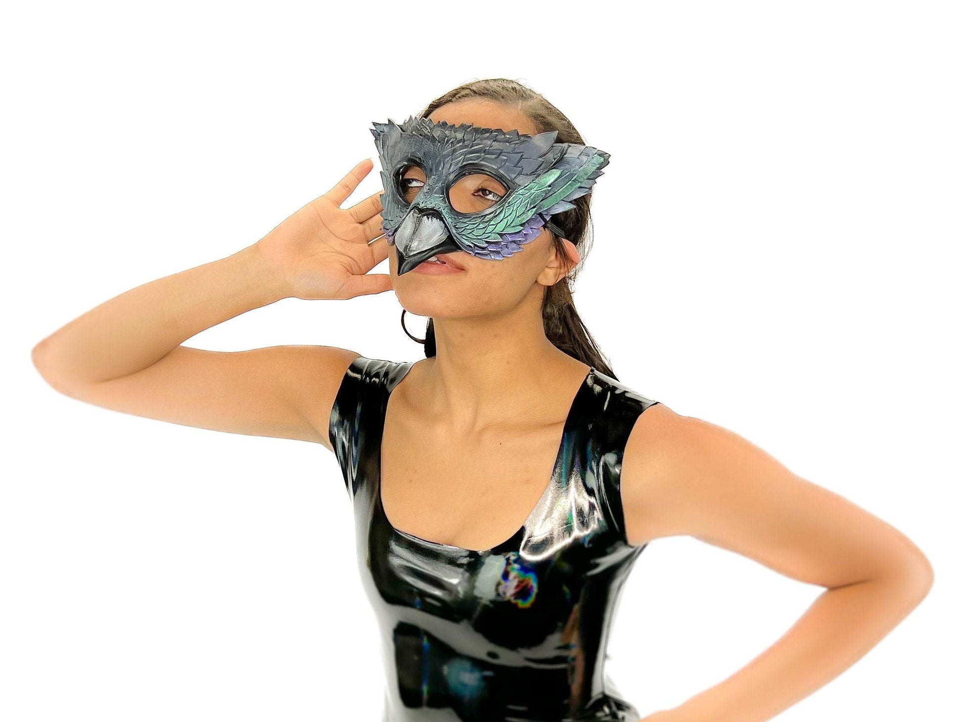 Pigeon Handmade Genuine Leather Mask - 