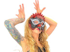 Red Raven Handmade Genuine Leather Mask - 