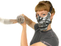 Silver Samurai Handmade Genuine Leather Riding Mask - 