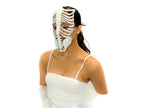 Skeleton Handmade Genuine Leather Mask in White - 