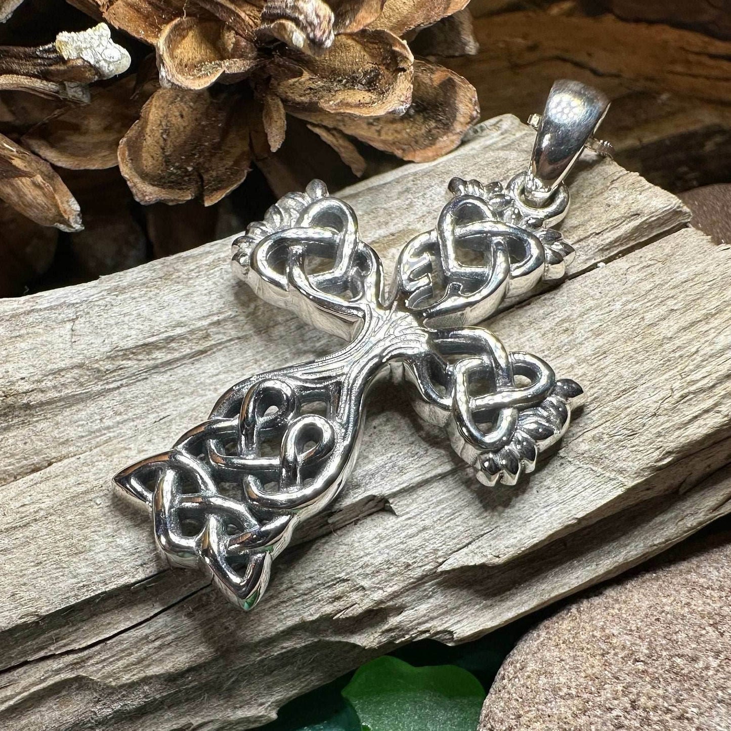 Eternal Tree Celtic Cross Necklace - 18