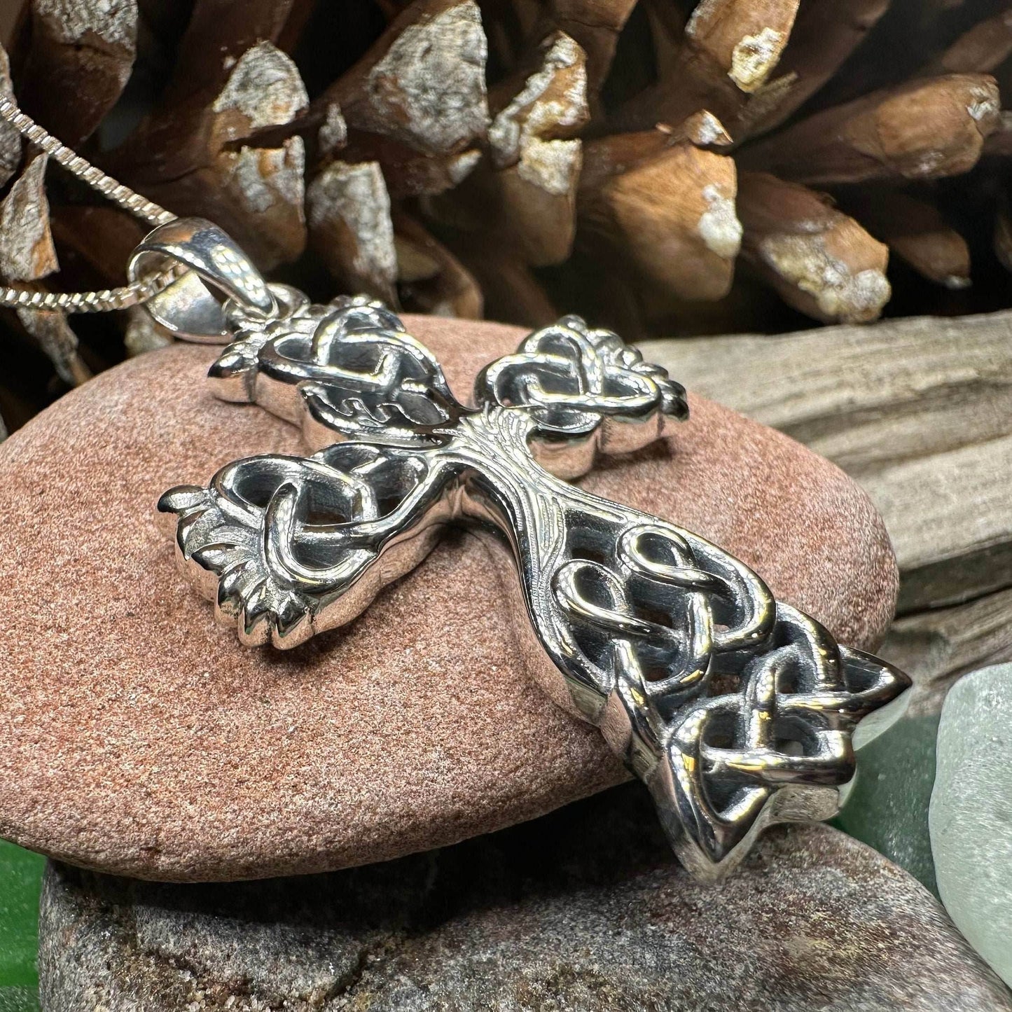 Eternal Tree Celtic Cross Necklace - 18