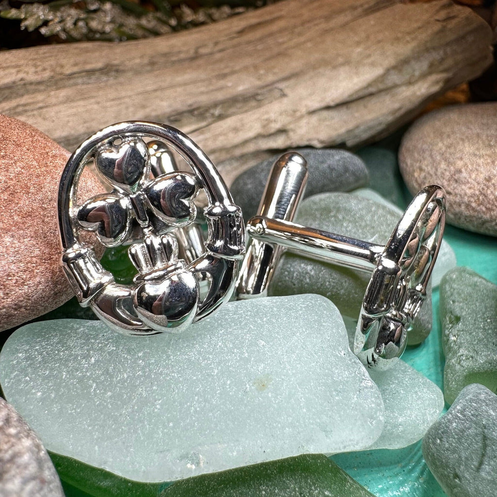 Fergal Claddagh Sterling Silver Cuff Links