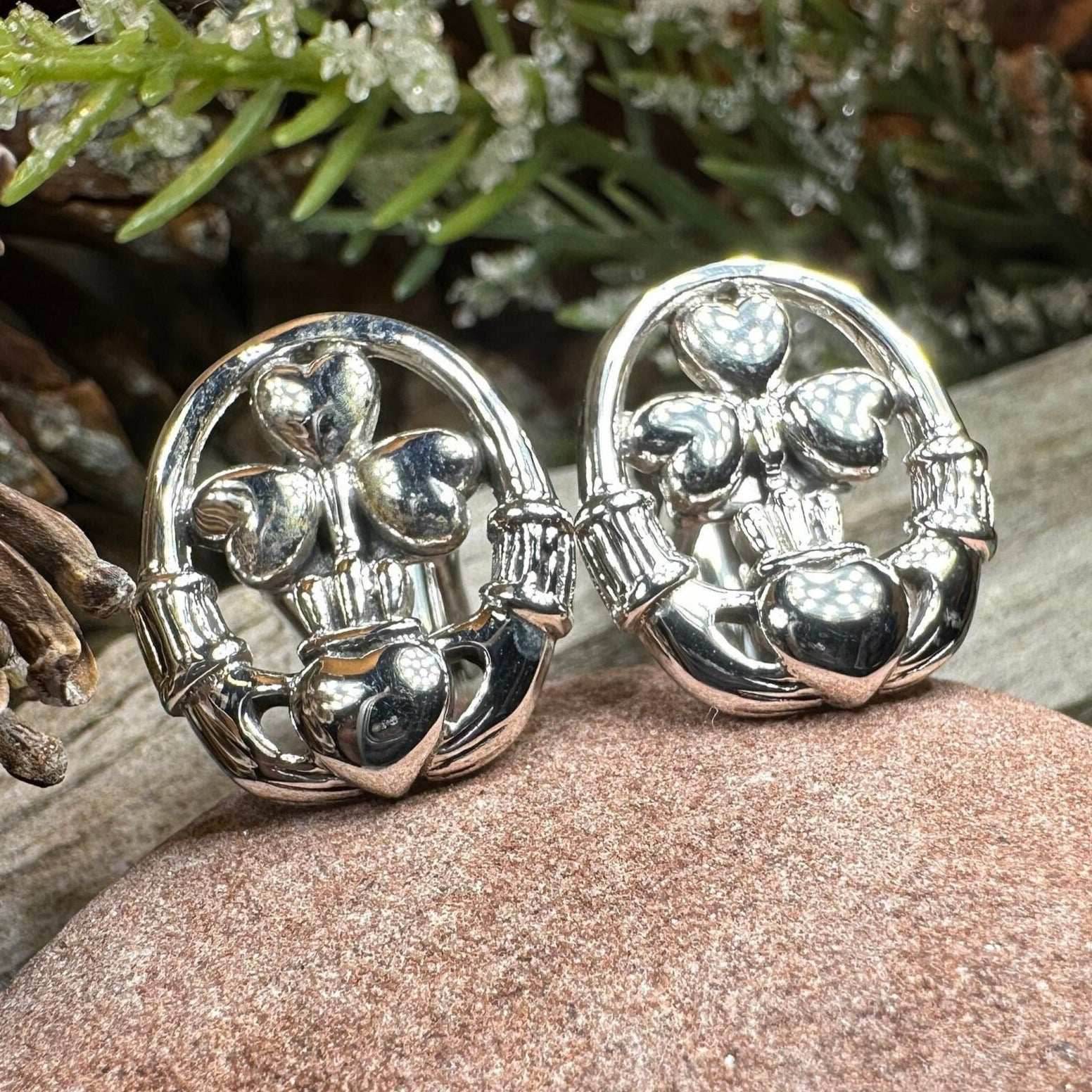 Fergal Claddagh Sterling Silver Cuff Links - 