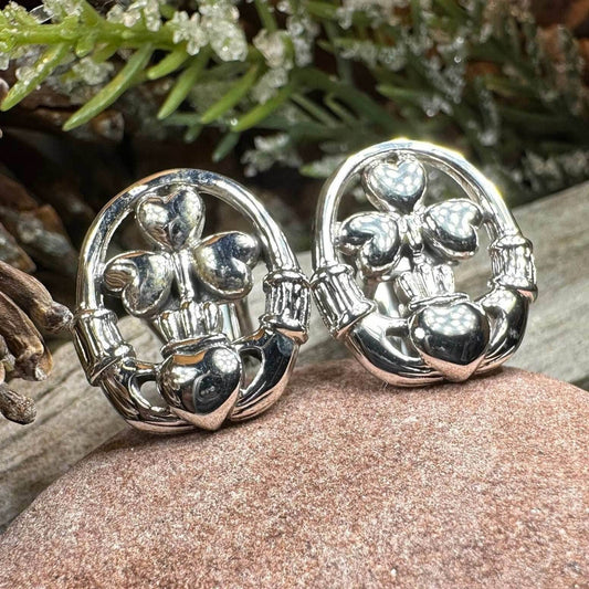 Fergal Claddagh Sterling Silver Cuff Links - 