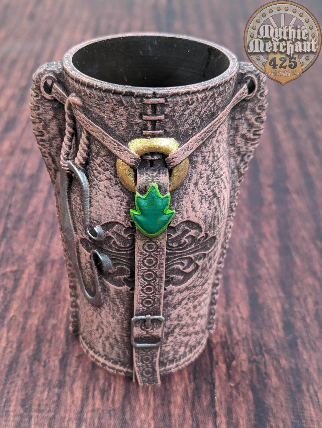 Ranger 3D Printed Can Holder- Mythic Mugs Collection by Ars Moriendi 3D- Embrace the Wilderness! - Black / Threaded with Lid