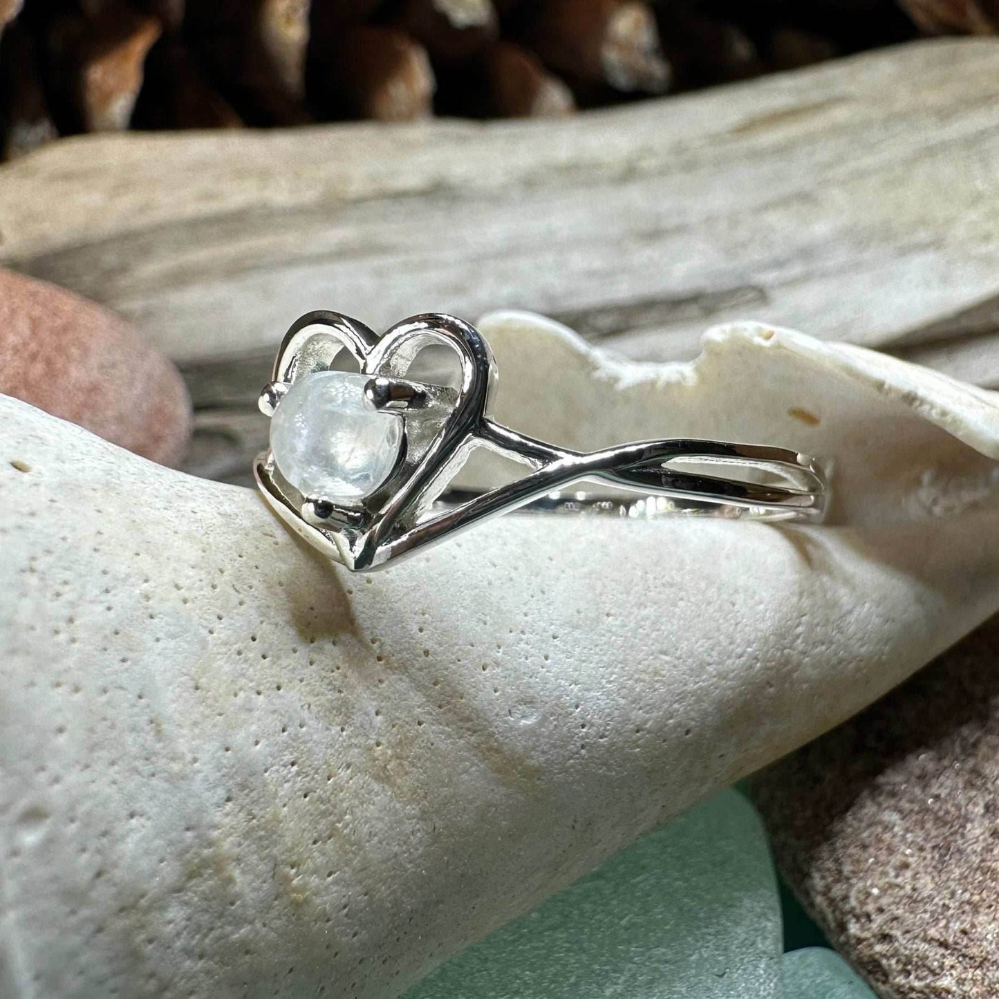 Isidore Moonstone Heart Ring - 5