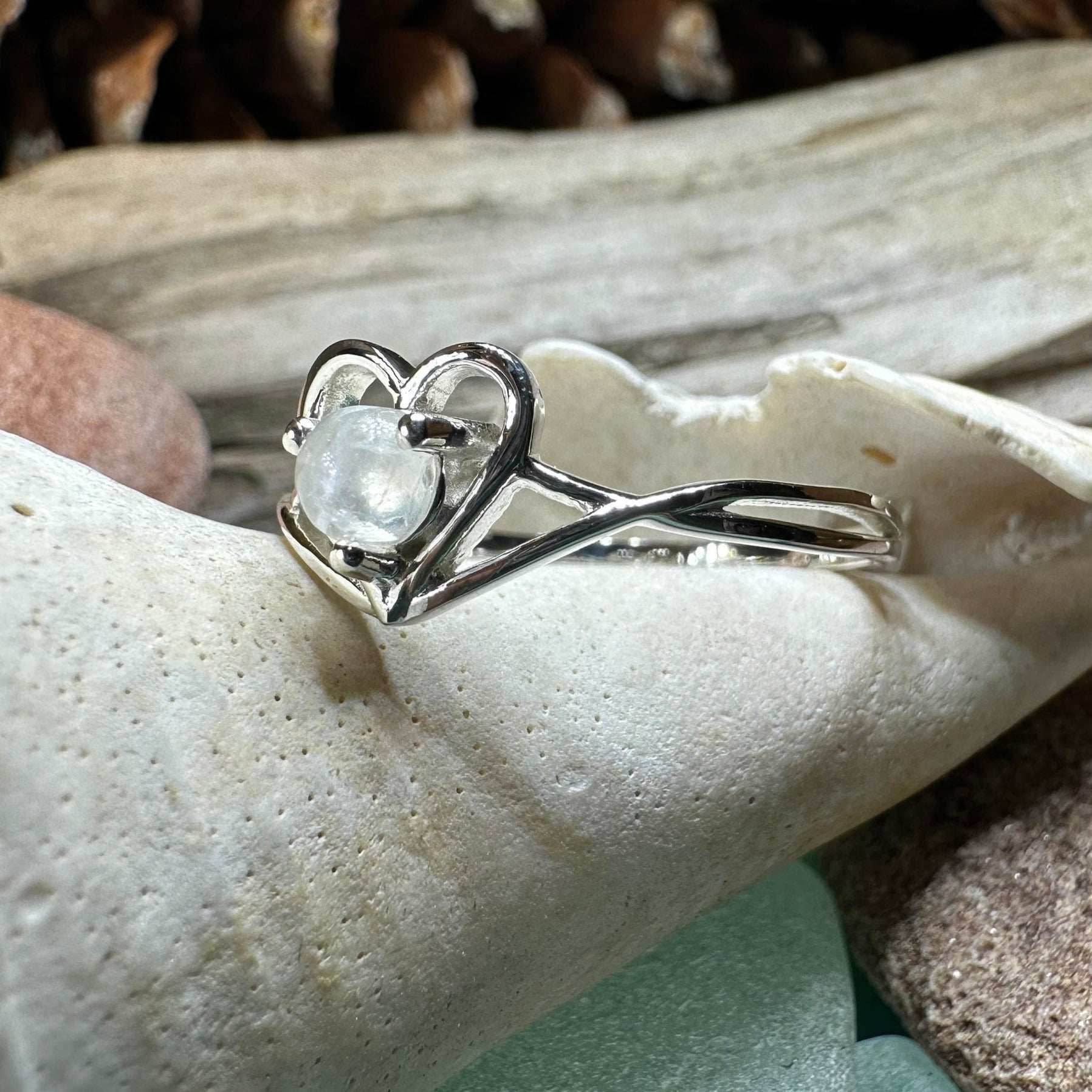 Isidore Moonstone Heart Ring - 5
